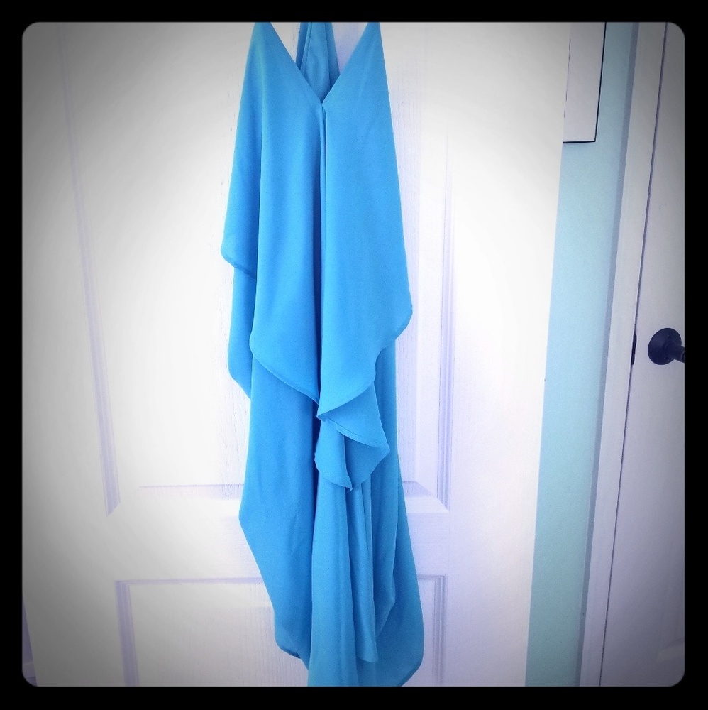 Teal dress Sz S with flowy racerback